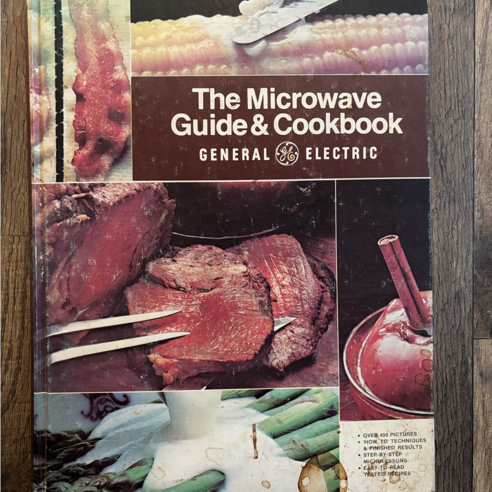 General Electric The Microwave Cookbook - Brown Cover
